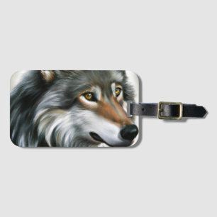 Etiqueta Para Maletas Wolf Painting