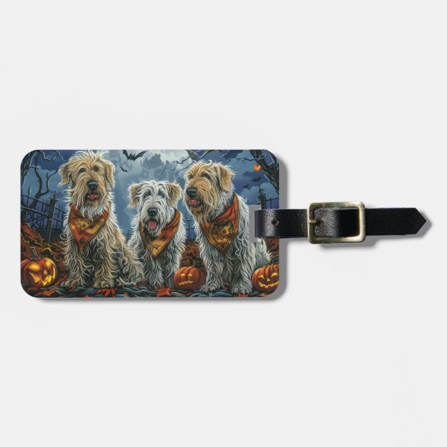 Etiqueta Para Maletas Wolfhound Halloween Spooky (Frente Horizontal)