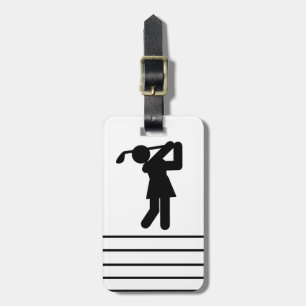 Etiqueta Para Maletas Woman Golfer - Símbolo de golf
