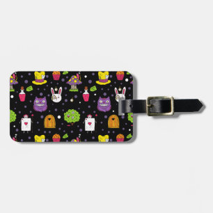 Etiqueta Para Maletas Wonderland negro