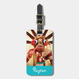 Etiqueta Para Maletas Wood kachina fotografía muñeca bold nombre persona