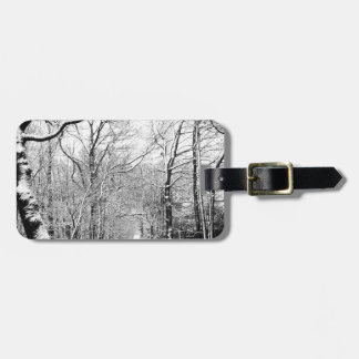 Etiqueta Para Maletas Woodland de invierno frío