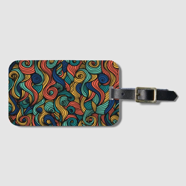 Etiqueta Para Maletas Wool Topped paisley (Anverso horizontal)