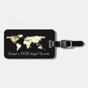 Etiqueta Para Maletas World Map Address What a ONEmaravillosos White Bla