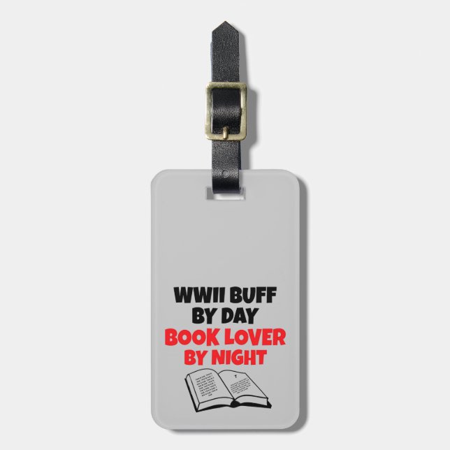 Etiqueta Para Maletas WWII Buff Book Lover (Frente Vertical)