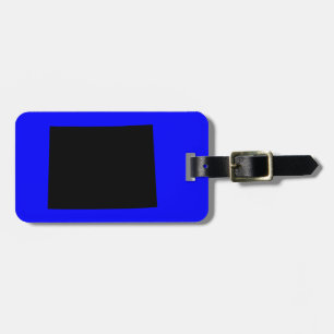 Etiqueta Para Maletas Wyoming azul y negro