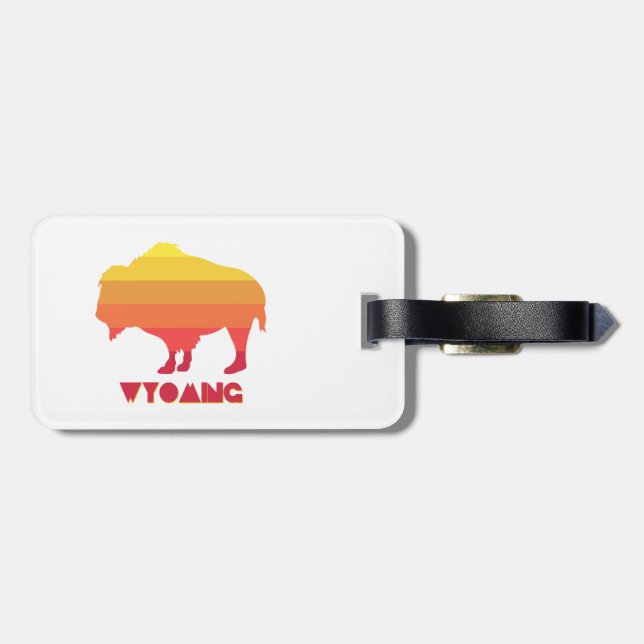 Etiqueta Para Maletas Wyoming Bison (Atrás Horizontal)