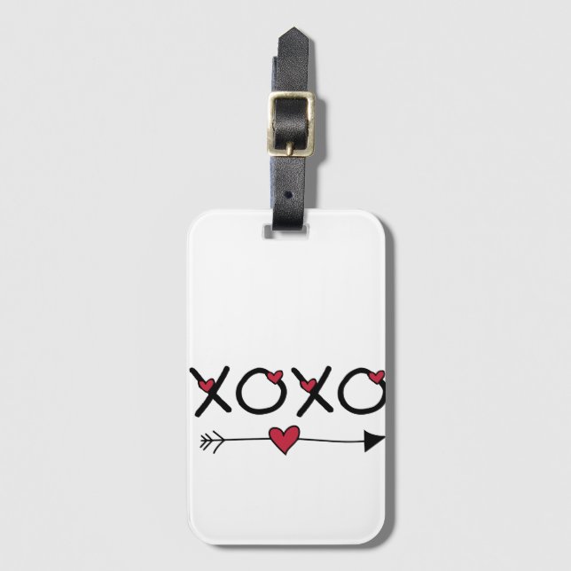 Etiqueta Para Maletas XOXO Valentines (Anverso vertical)