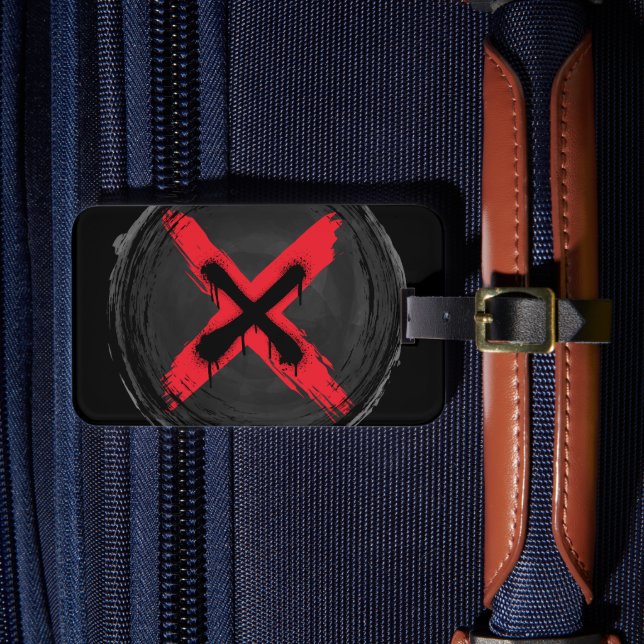 Etiqueta Para Maletas Xpresión roja gruesa (Anverso In situ 4)