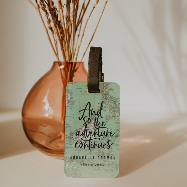 Etiqueta Para Maletas Y así la aventura continúa (Subido por el creador)