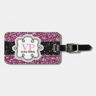 Etiqueta Para Maletas Y rosado del *Faux femenino personalizado