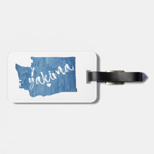 Etiqueta Para Maletas Yakima Washington Wood Grain