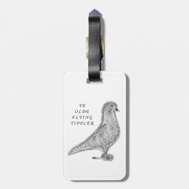 Etiqueta Para Maletas Ye Olde Tippler Pigeon (Atrás Vertical)