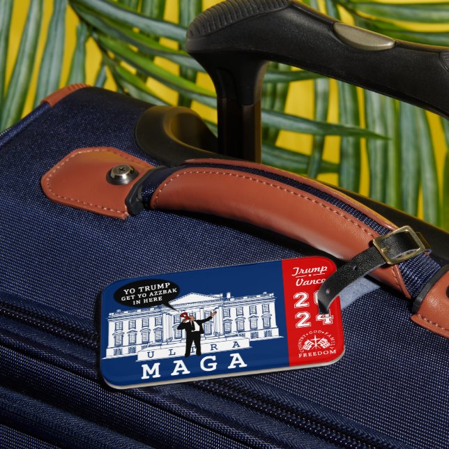 ETIQUETA PARA MALETAS YO TRUMP VANCE 2024 (Anverso In situ 3)