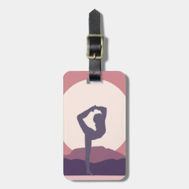 Etiqueta Para Maletas Yoga en púrpura