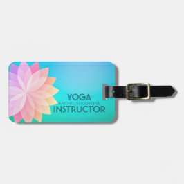 Etiqueta Para Maletas YOGA Studio Instructor de Meditación colorido Mand