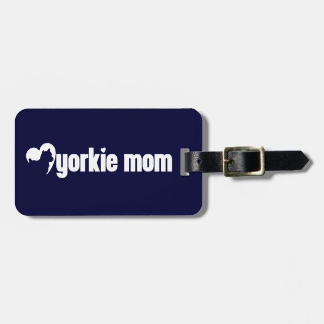 Etiqueta Para Maletas Yorkie Mom (Frente Horizontal)