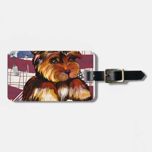ETIQUETA PARA MALETAS YORKIE POO (Frente Horizontal)