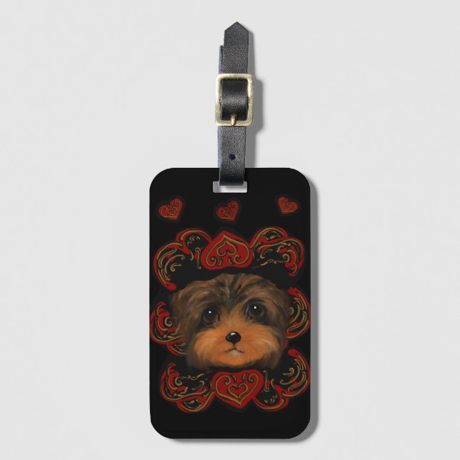 ETIQUETA PARA MALETAS YORKIE POO      (Anverso vertical)