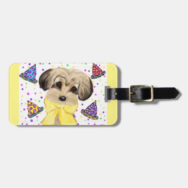 Etiqueta Para Maletas Yorkie Poo (Frente Horizontal)