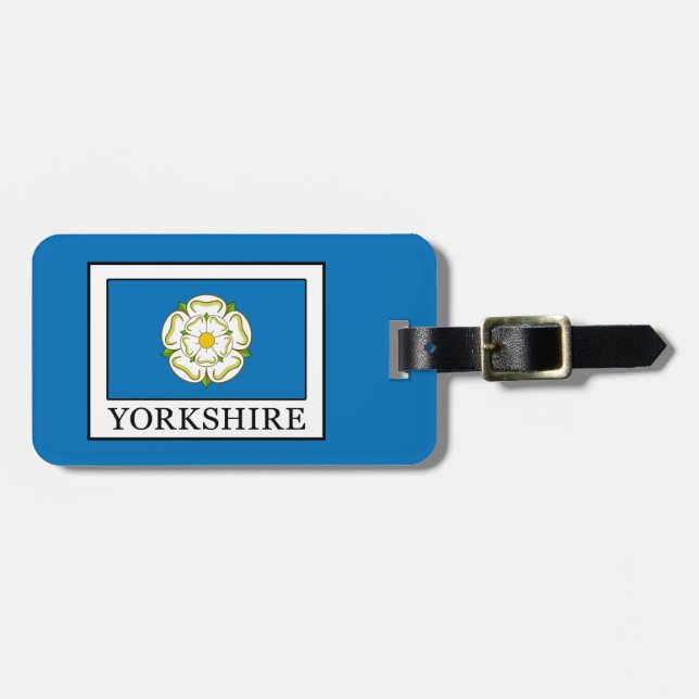 Etiqueta Para Maletas Yorkshire County England (Frente Horizontal)