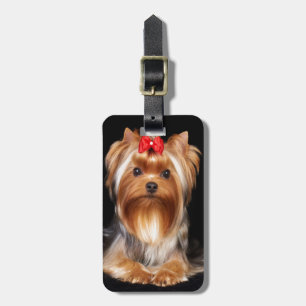 Etiqueta Para Maletas Yorkshire Terrier hermoso