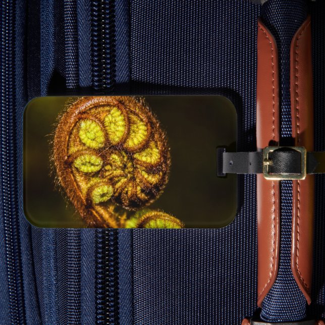 Etiqueta Para Maletas Young Fern Leaves (Anverso In Situ 4)