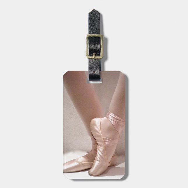 Etiqueta Para Maletas Zapatillas de ballet rosa (Frente Vertical)