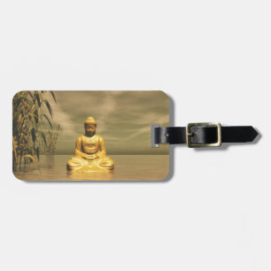 Etiqueta Para Maletas Zen Buda meditating