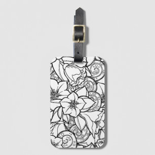 Etiqueta Para Maletas Zendoodle florido