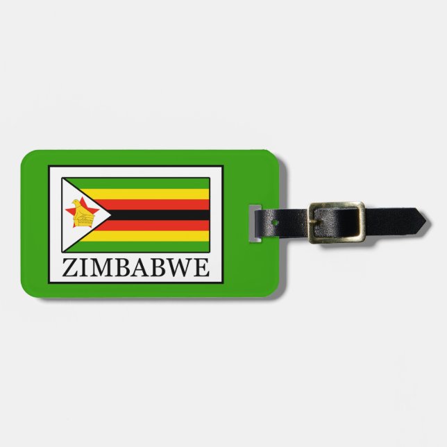 Etiqueta Para Maletas Zimbabue (Frente Horizontal)
