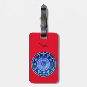 Etiqueta Para Maletas Zodiac Sun Rótulo Astrología Calendario Thunder_Co