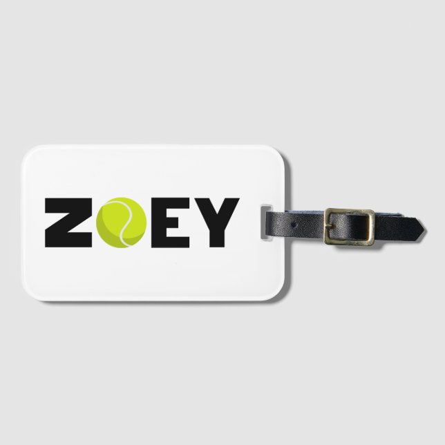 Etiqueta Para Maletas Zoey Tennis (Anverso horizontal)