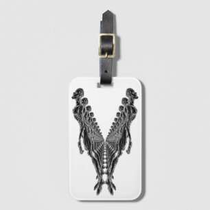 Etiqueta Para Maletas Zombie Clone Army Undead Apocalypes blanco negro