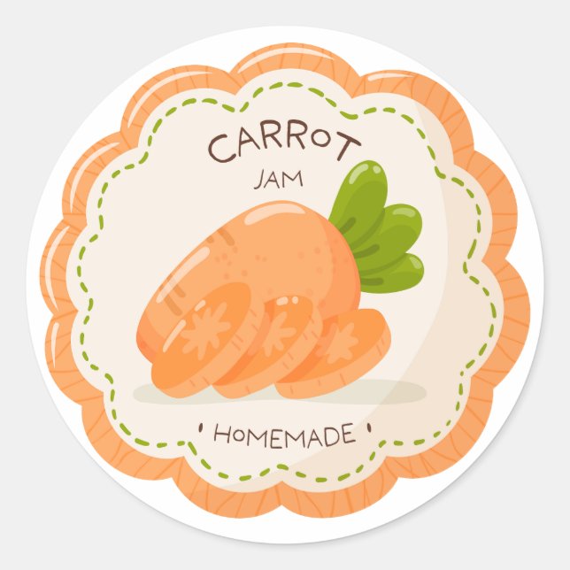 Etiqueta para mermelada de zanahoria (Anverso)