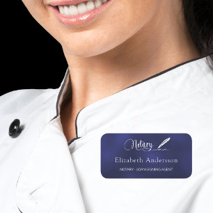 Etiqueta Para Nombres Agente notarial de firma de préstamos navy script