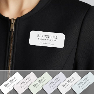 Etiqueta Para Nombres Agrega tu BRANDNAME simple Clásico