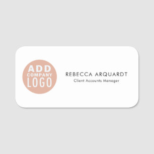 Etiqueta Para Nombres Agregar el logotipo de su empresa y el personal de