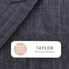 Etiqueta Para Nombres Agregar empleado de empresa con logotipo comercial