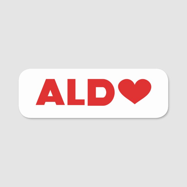 Etiqueta Para Nombres Aldo Love (Anverso)