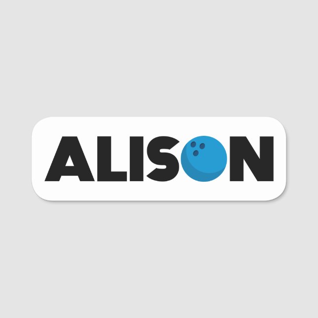 Etiqueta Para Nombres Alison bowling (Anverso)