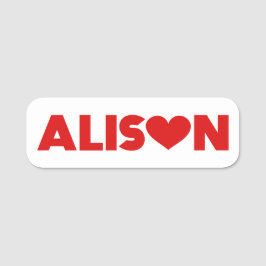 Etiqueta Para Nombres Alison Love