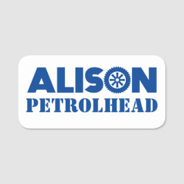 Etiqueta Para Nombres Alison Petrol Head