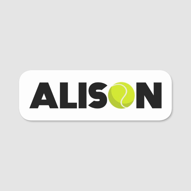 Etiqueta Para Nombres Alison Tennis (Anverso)