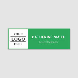 Etiqueta Para Nombres Añadir aquí su logotipo para Empleados Verdes