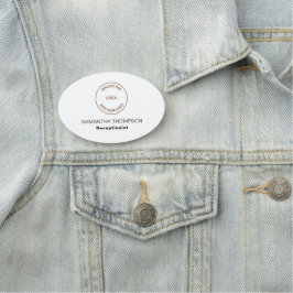 Etiqueta Para Nombres Añadir logotipo sencillo Nombre de empleado Título