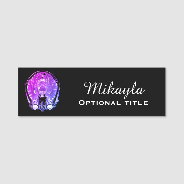Etiqueta Para Nombres Análisis cerebral de resonancia magnética personal (Anverso)