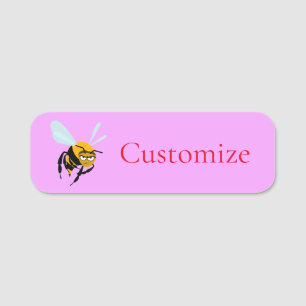 Etiqueta Para Nombres Angry Bee Thunder_Cove