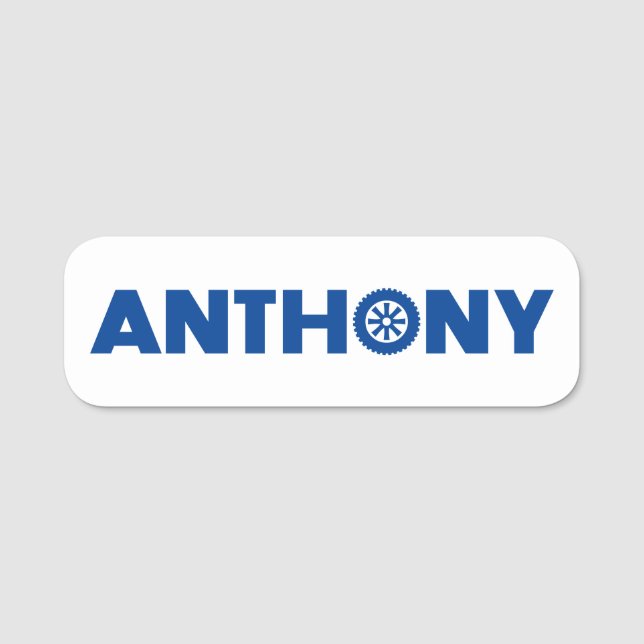 Etiqueta Para Nombres Anthony Petrol Head (Anverso)