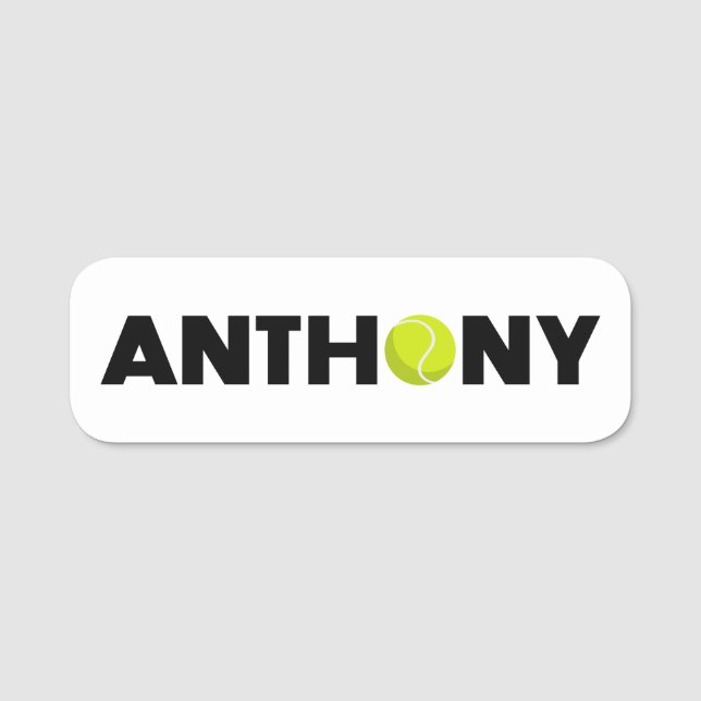 Etiqueta Para Nombres Anthony Tennis (Anverso)